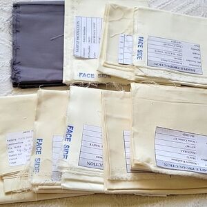 Fabric Swatch Set in Cream and Gray